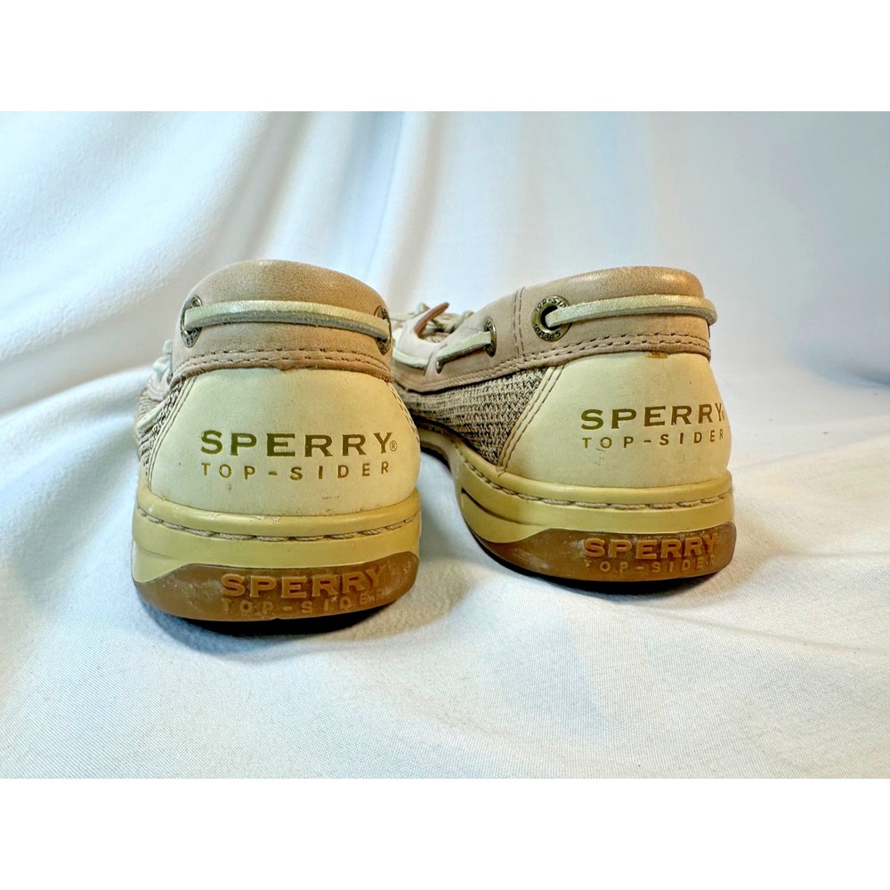 NEW Sperry Top Sider Women's Size 7.5 M Angelfish Boat Shoes Linen/Oat - Picture 3 of 9